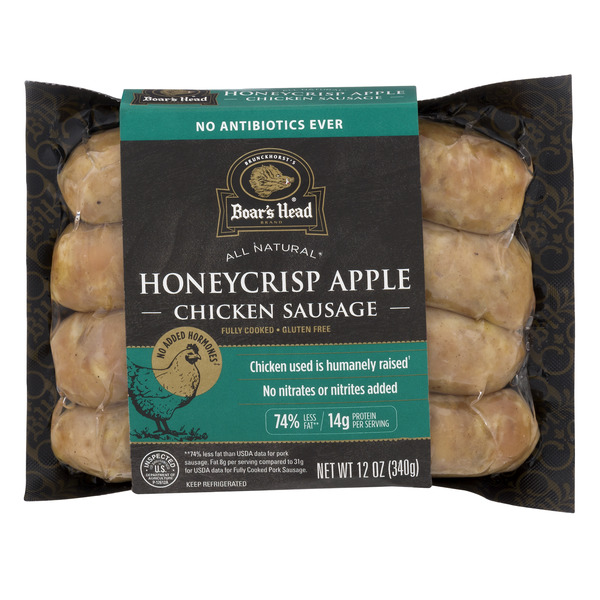 Save on Boar's Head Chicken Sausage Honeycrisp Apple 4 ct Order