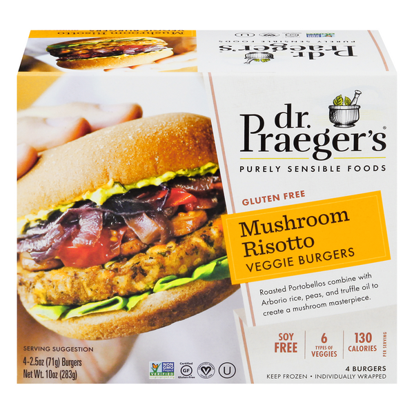 Save on Dr. Praeger's Mushroom Risotto Veggie Burgers Gluten Free 4 ct