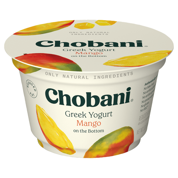 Save on Chobani Reduced Fat Mango On The Bottom Greek Yogurt Cup Order