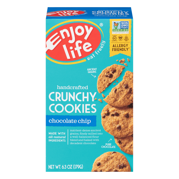 Save on Enjoy Life Handcrafted Crunchy Cookies Chocolate Chip Gluten
