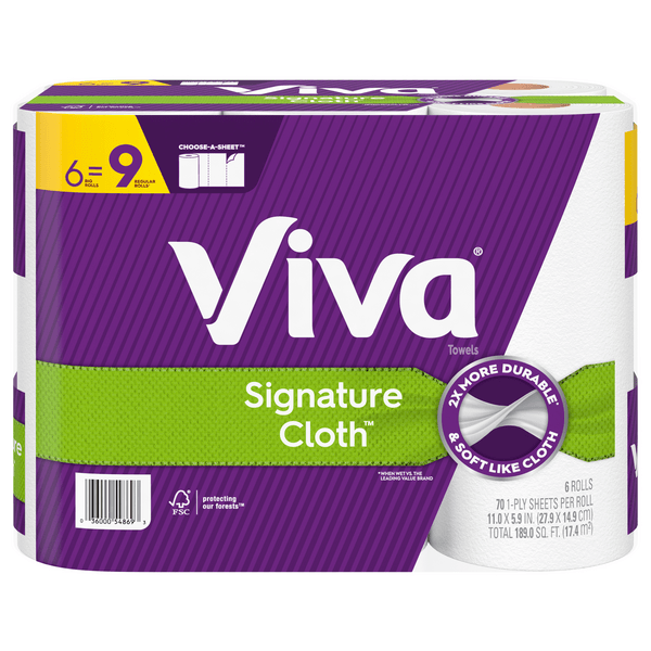 Save on Viva Signature Cloth ChooseASheet White Big Roll 1Ply Paper