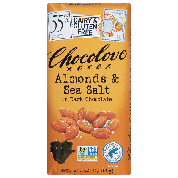 Save on Chocolove Almonds & Sea Salt in Dark Chocolate Bar 55 Cocoa