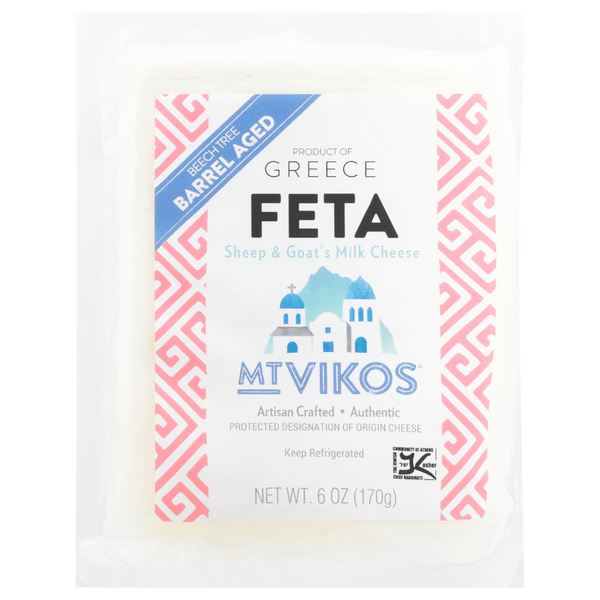 Save on Mt. Vikos Feta Cheese Sheep & Goat's Milk Blend Barrel Aged