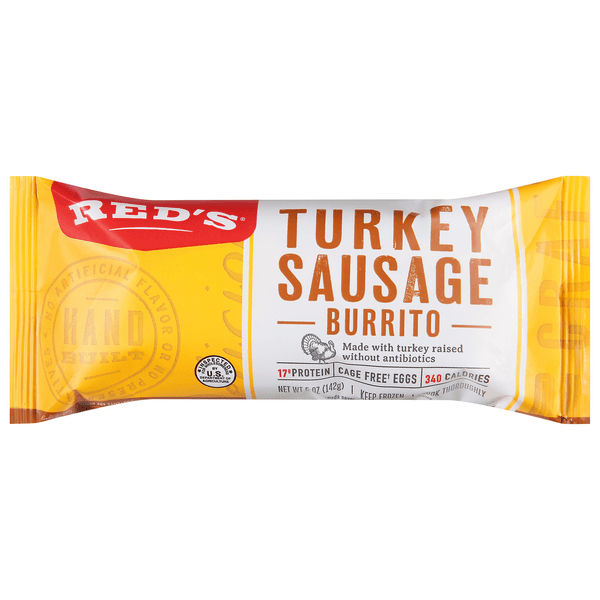 Save on Red's Natural Foods Burrito Turkey Sausage Egg & Three Cheese