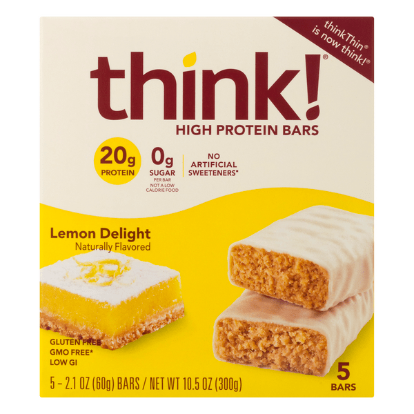 Save on think! High Protein Bar Lemon Delight Gluten Free 5 ct Order Online Delivery Giant