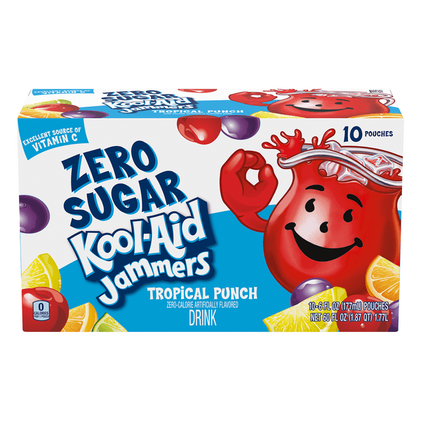 Save on KoolAid Jammers Juice Pouches Tropical Punch Flavored Zero