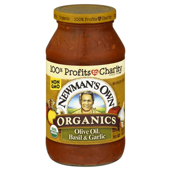 Save on Newman's Own Organics Pasta Sauce Olive Oil Basil & Garlic