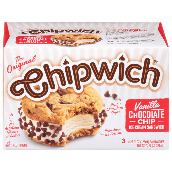 Save on Chipwich Original Ice Cream Cookie Sandwich 3 ct Order Online