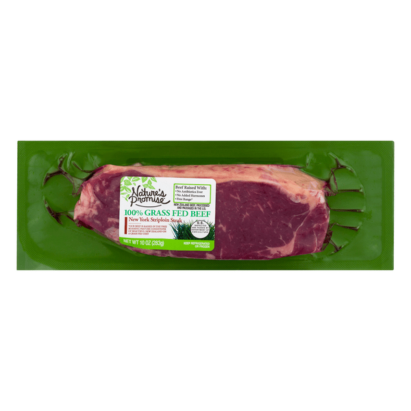 Save on Nature's Promise 100 Grassfed Beef Strip Loin Steak Order