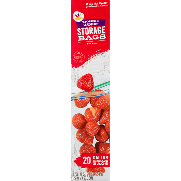 Save on Our Brand Double Zipper Gallon Storage Bags Order Online
