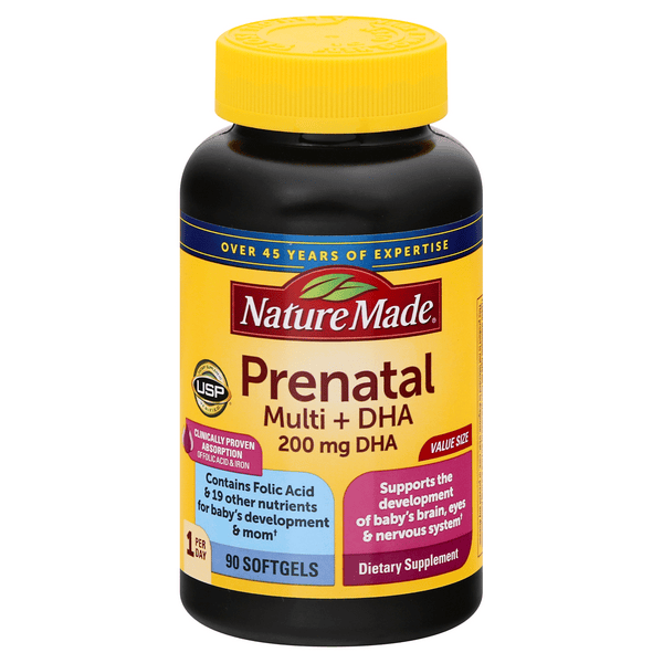 Save on Nature Made Prenatal Multi + DHA 200 mg Dietary Supplement