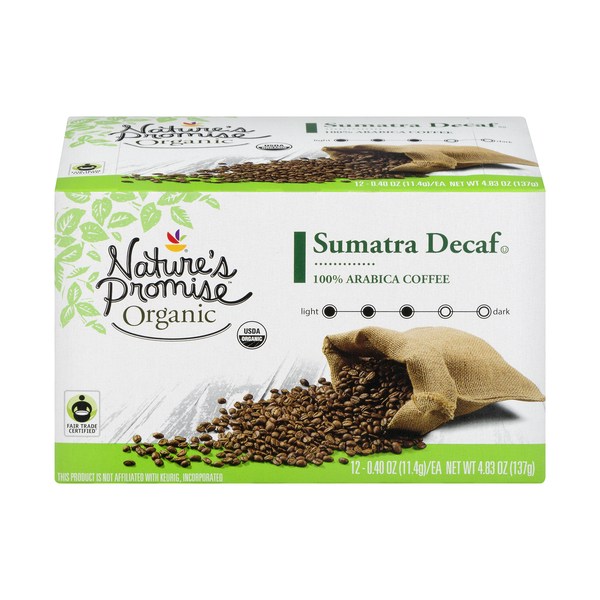 Save on Nature's Promise Organic Sumatra Coffee Decaf KCups Order