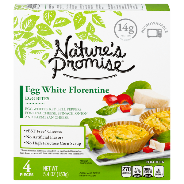 Save on Nature's Promise Egg Bites Egg White Florentine 4 ct Order