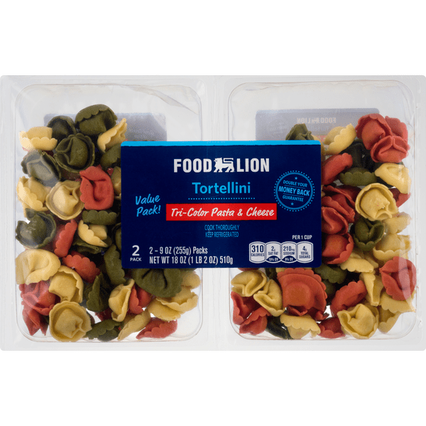 Save on Food Lion Tortellini TriColor Pasta & Cheese Value Pack 2 ct