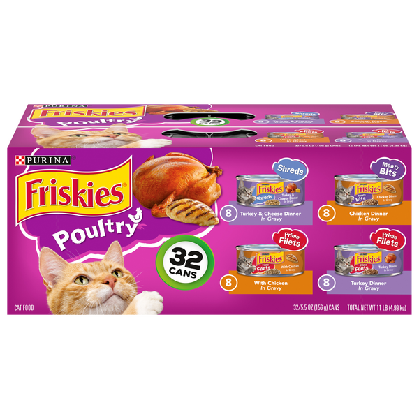 Save on Friskies Poultry Wet Cat Food Variety Pack 32 ct Order Online Delivery GIANT