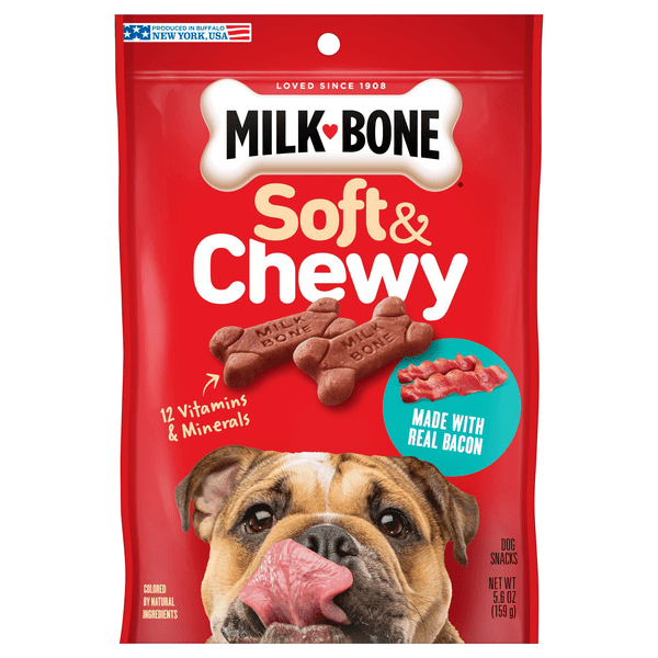Save on MilkBone Soft & Chewy Real Bacon Dog Treats Order Online