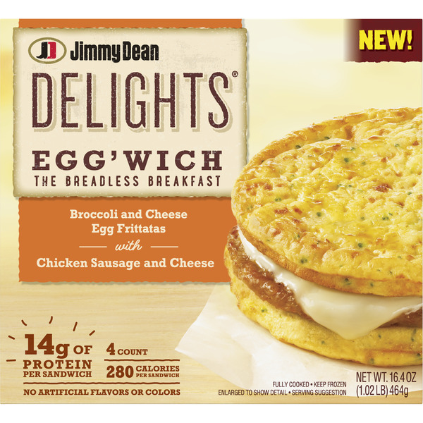 Save on Jimmy Dean Delights Egg'wich Broccoli Cheese & Egg Frittatas