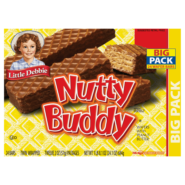 Save on Little Debbie Nutty Buddy Cookies Peanut Butter Big Pack 24