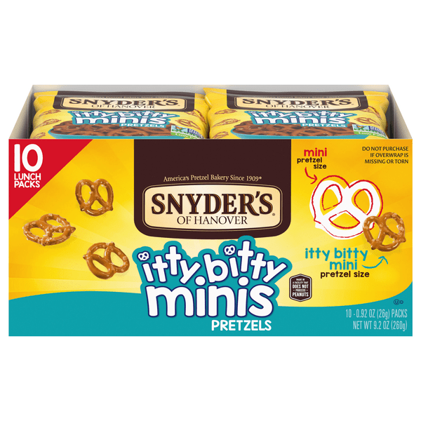 Save on Snyder's of Hanover Itty Bitty Minis Pretzels 10 ct Order