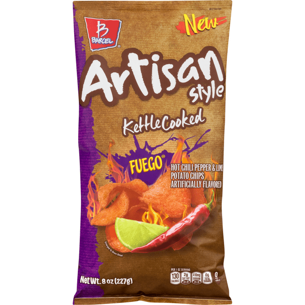 Save on Barcel Artisan Style Kettle Cooked Potato Chips Fuego Chili