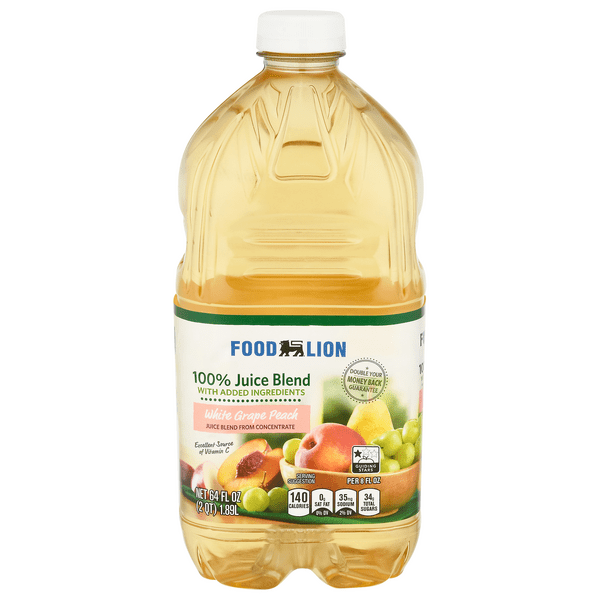 Save on Food Lion 100 Juice Blend White Grape Peach Order Online