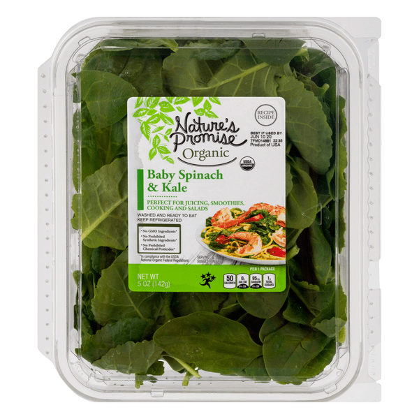 Save on Nature's Promise Organic Baby Spinach & Kale Order Online