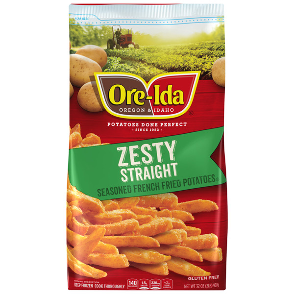 Save on OreIda Zesty Straight Seasoned French Fries Potatoes Gluten