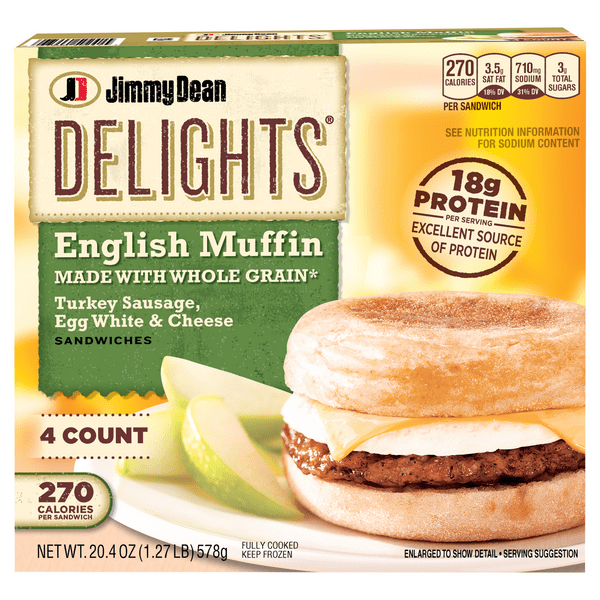Save on Jimmy Dean Delights English Muffin Sandwiches Turkey Sausage