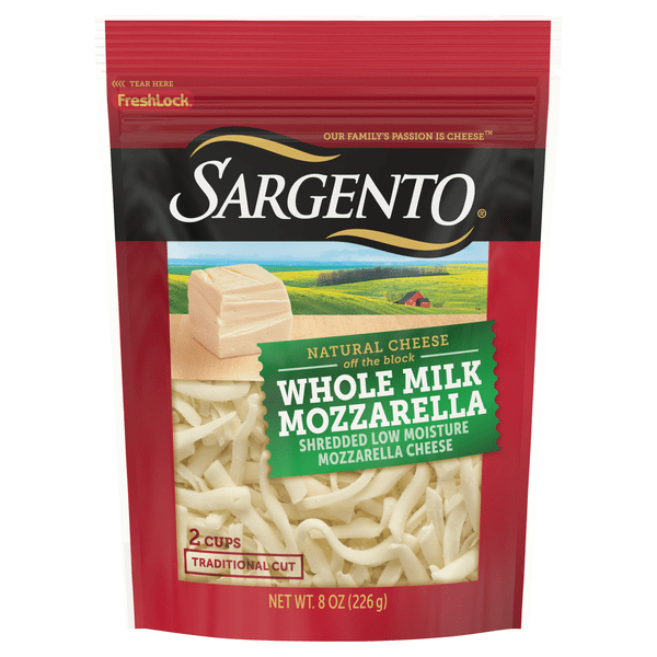 Save on Sargento Off The Block Trad Cut Shredded Whole Milk Mozzarella