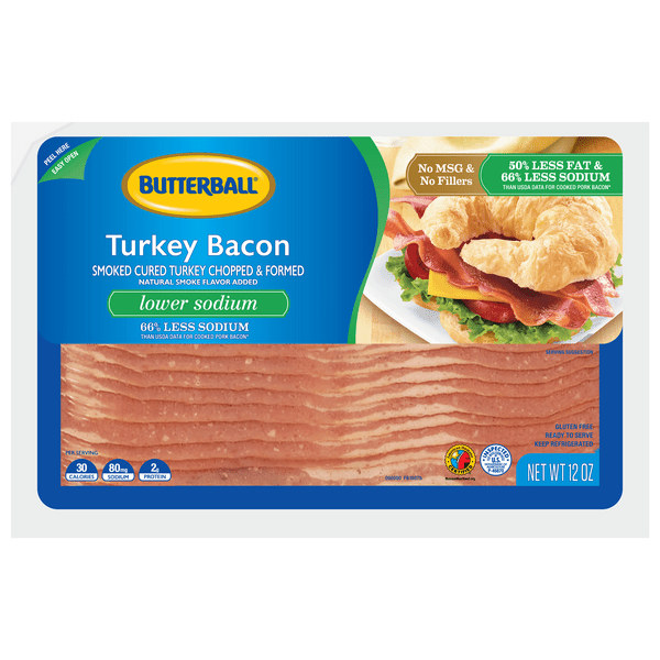 Save on Butterball Turkey Bacon Lower Sodium Order Online Delivery
