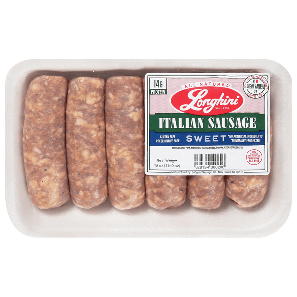 Save on Longhini Italian Sausage Links Sweet All Natural 6 ct Order