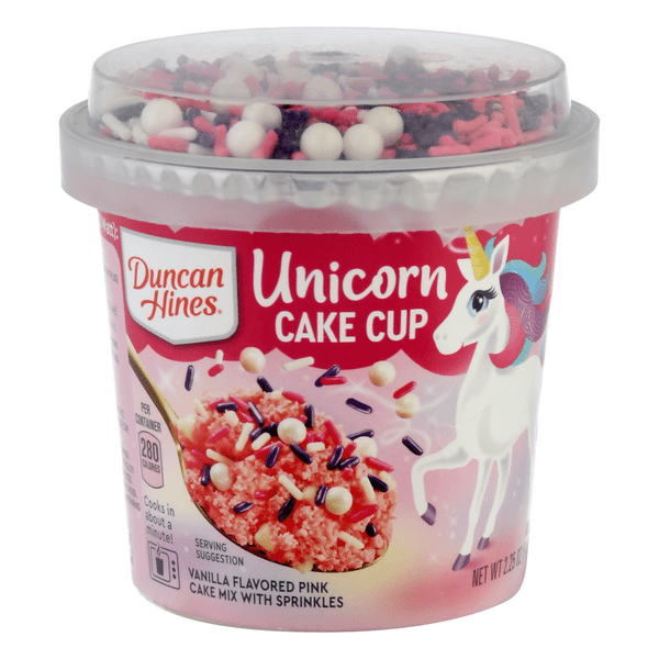 Save on Duncan Hines Pink Unicorn with Sprinkles Vanilla Cake Mix Microwavable Order Online