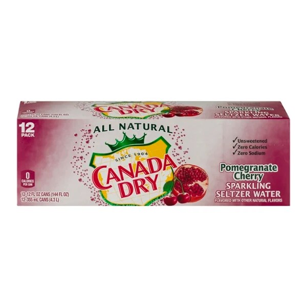 Save on Canada Dry Sparkling Seltzer Water Pomegranate Cherry 12 pk