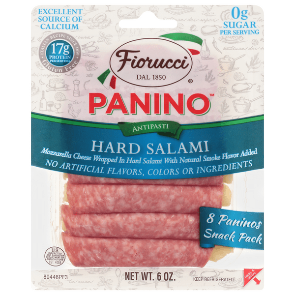 Save on Fiorucci Hard Salami Panino Hard Salami Wrapped Mozzarella