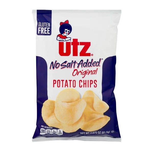 Save on Utz No Salt Added Potato Chips Original Order Online Delivery MARTIN'S