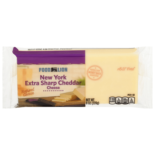 Save on Food Lion New York Cheddar Cheese Extra Sharp Natural Order