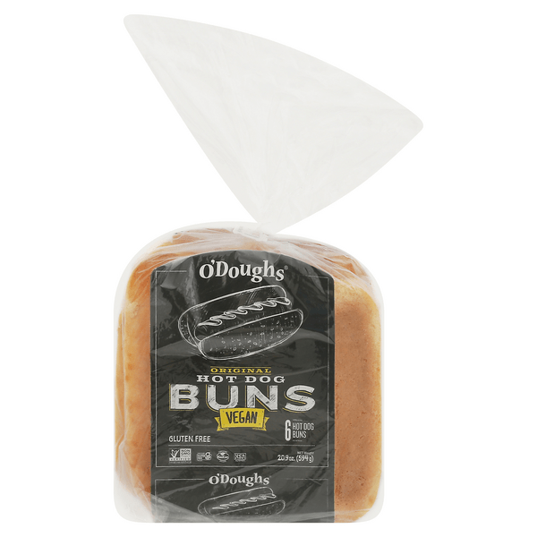 Save on O'Doughs Original Hot Dogs Buns Vegan Gluten Free 6 ct Order