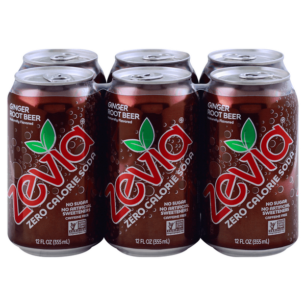 Save on Zevia Zero Calorie Ginger Root Beer Soda 6 pk Order Online