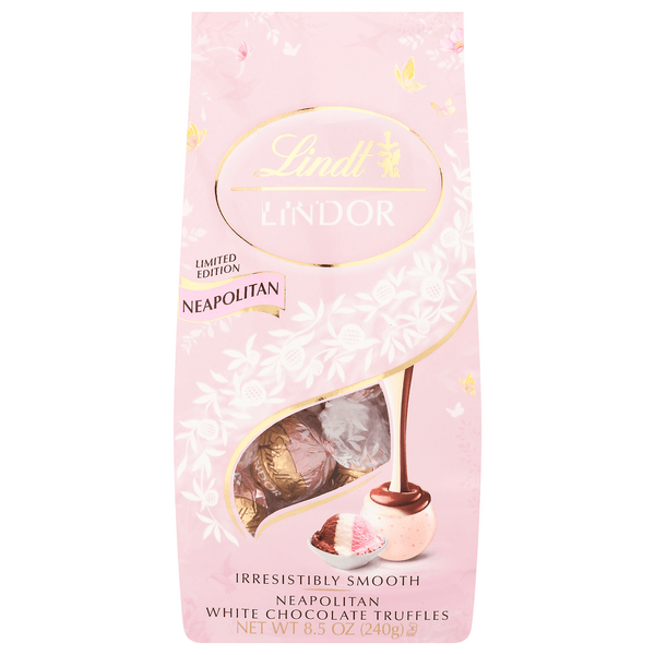 Save on Lindt Lindor Neapolitan White Chocolate Candy Truffles Limited