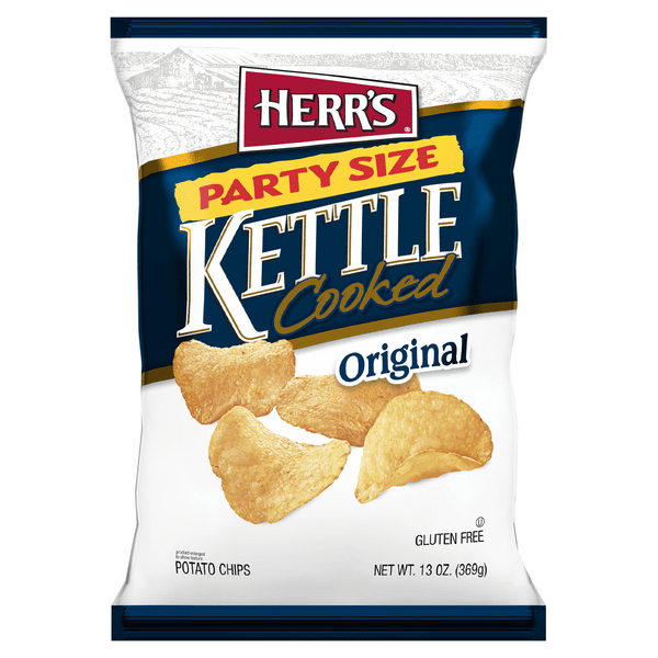 Save on Herr's Kettle Cooked Potato Chips Original Gluten Free Party