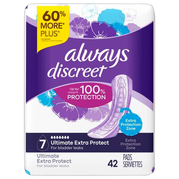 Save on Always Discreet Incontinence Pads 7 Ultimate Extra Protect Order Online Delivery Stop