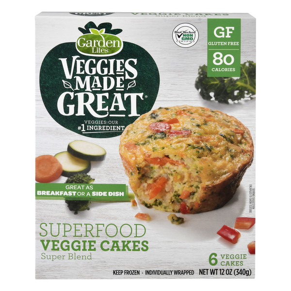 Save on Garden Lites Veggies Made Great Veggie Cakes Super Blend 6 ct
