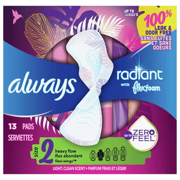 Save on Always Radiant Pads Heavy Flow Scented Size 2 Order Online