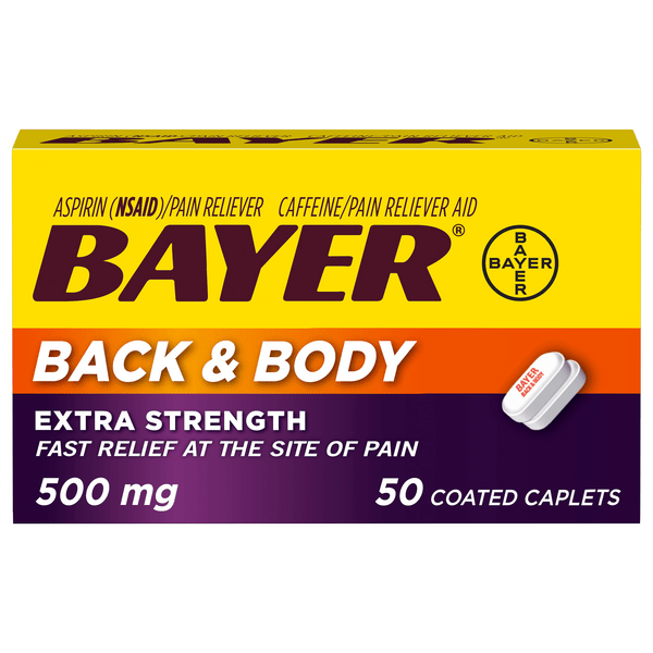 Save on Bayer Back & Body Pain Relief Aspirin Extra Strength 500 mg