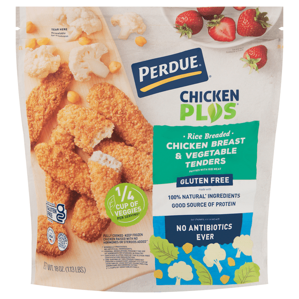 Save on Perdue Chicken Plus Chicken Breast & Vegetable Tenders Frozen
