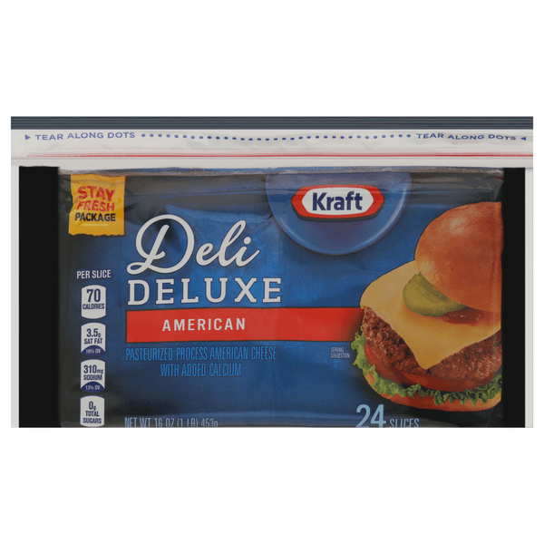 Save on Kraft Deli Deluxe American Cheese Slices 24 ct Order Online