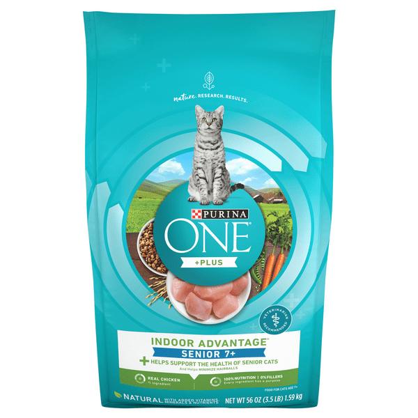 Save on Purina ONE +Plus Senior 7+ Adult Dry Cat Food Chicken Natural