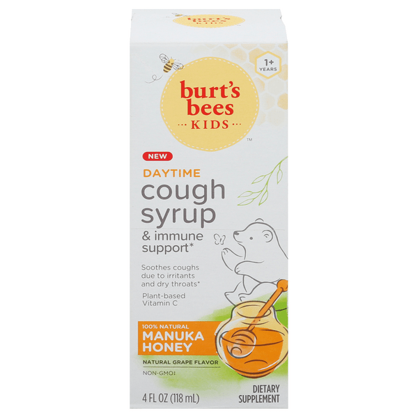Save on Burt's Bees Kids Daytime Cough Syrup Manuka Honey Grape Flavor