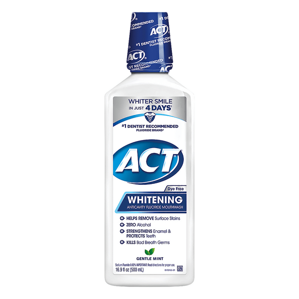 Save on ACT Whitening Anticavity Fluoride Mouthwash Gentle Mint Order Online Delivery MARTIN'S