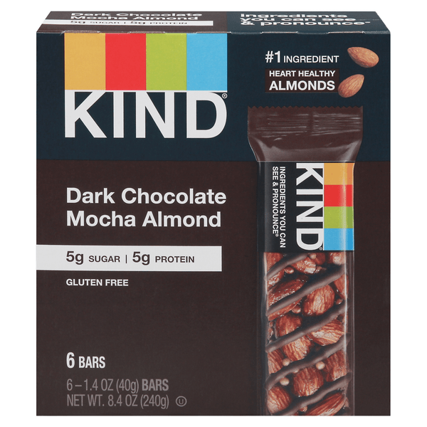 Save on KIND Bar Dark Chocolate Mocha Almond Gluten Free 6 ct Order